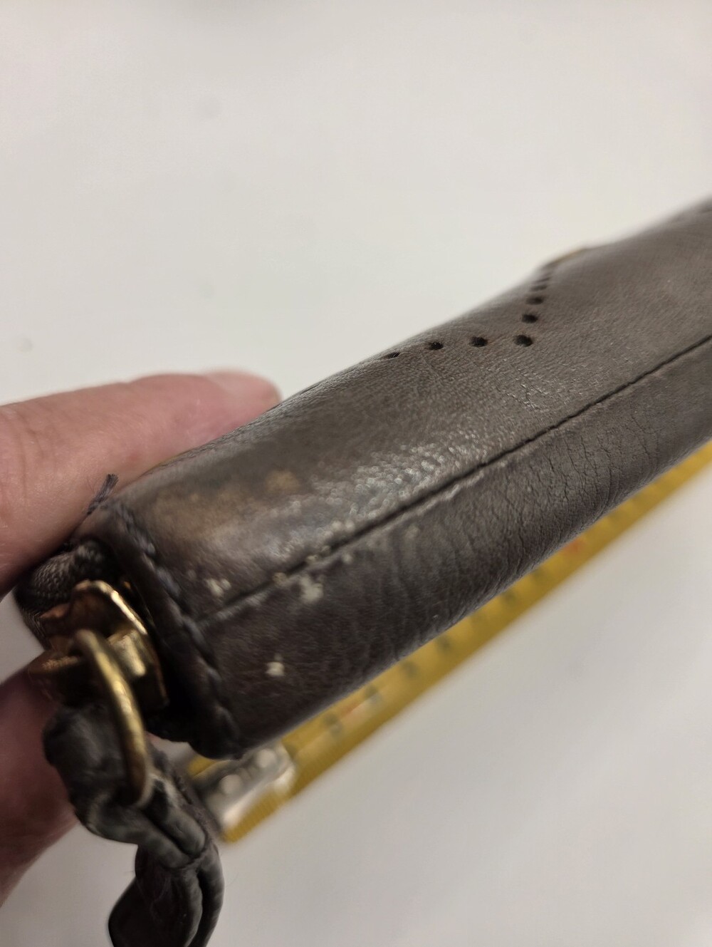 Fossil Leather Zip Around Wallet Taupe/Brown Organizer - Picture 10 of 13